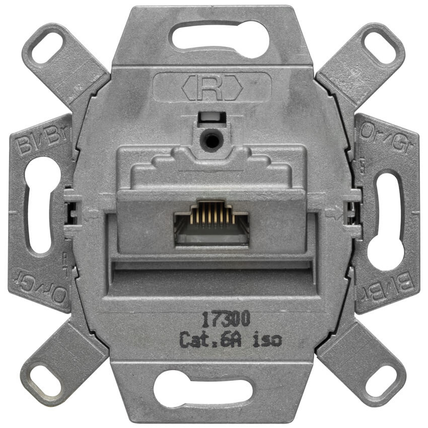 Anschlussdose bis 500 MHz, UP-UAE-CAT 6a, fr Datenbertragung, Abdeckung reinwei Bild 2