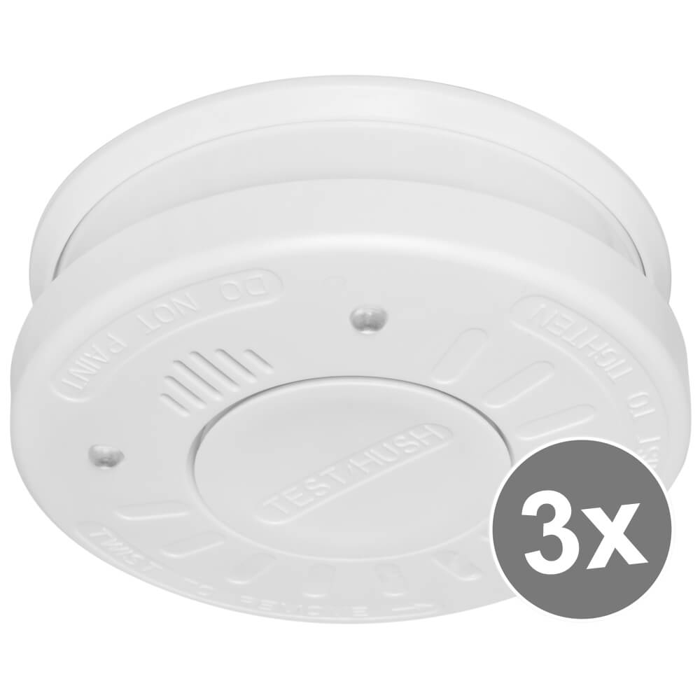 Rauchmelder, 3er-Set, RM520, inkl. 10-Jahres-Lithium-Batterie,  100