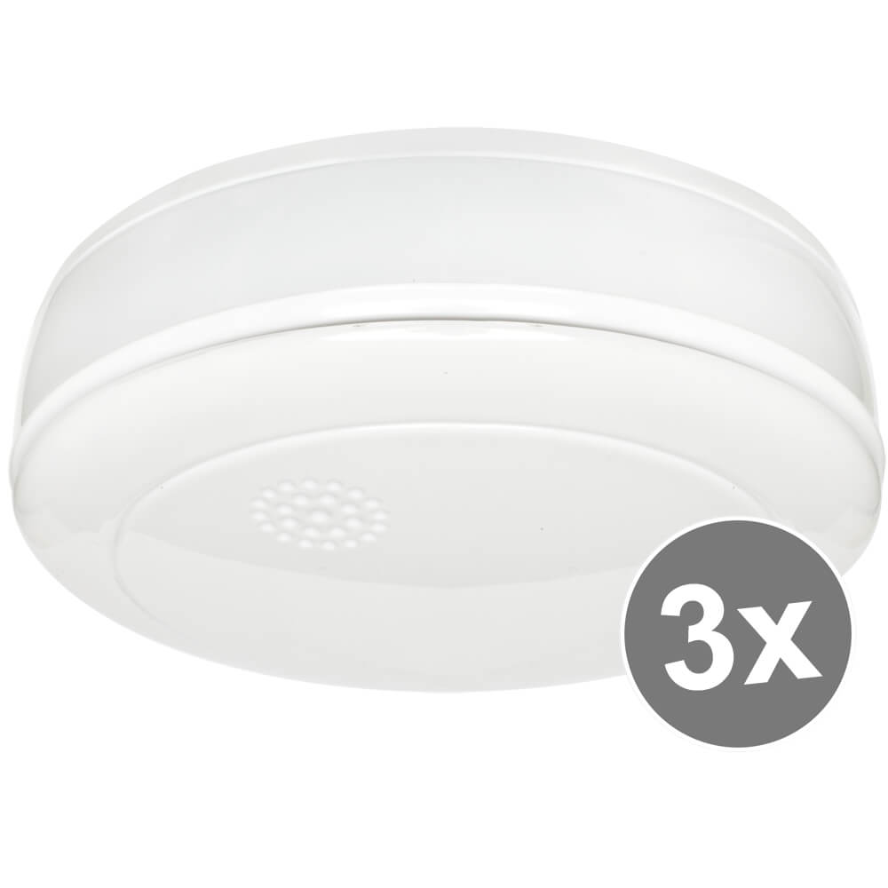 Rauchmelder, 3er-Set, RM218, inkl. 10-Jahres-Lithium-Batterie,  106 