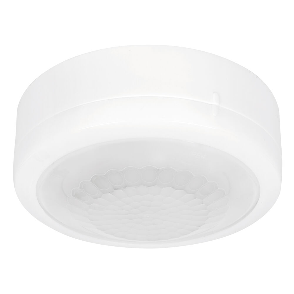 Prsenzmelder, LUXA 103 S360-100-12 AP, fr den Decken-Aufbau, 2300W/LED 2W-400W, Erfassungswinkel 360, Reichweite bis 12 m, Prsenz bis  5 m, mit Impuls-Funktion, wei