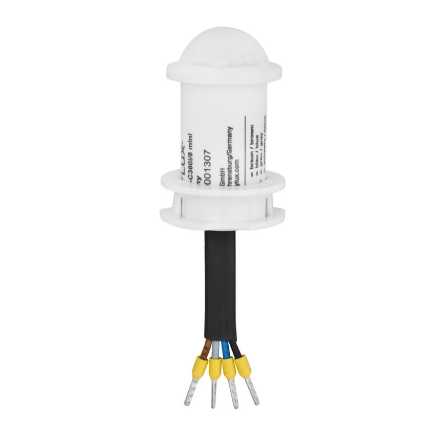 Prsenzmelder, PD-C360i/8, fr den Decken-Einbau, 2300W/1150VA, Erfassungswinkel 360, Reichweite bis  8 m, Prsenz bis  3 m, mit Impuls-Funktion, wei