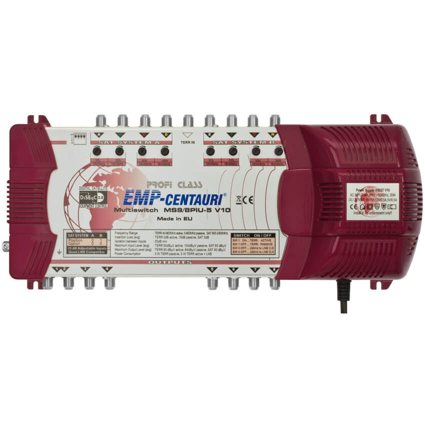 Multischalter fr 2 Satelliten,  EMP Centauri, MS9/8 PIU-5