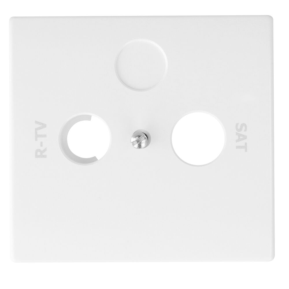 Zentralplatte, f�r TV/Radio- Antennensteckdose, APOLO 5000, signalwei�