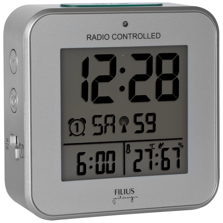 Wecker, mit Funkuhrwerk