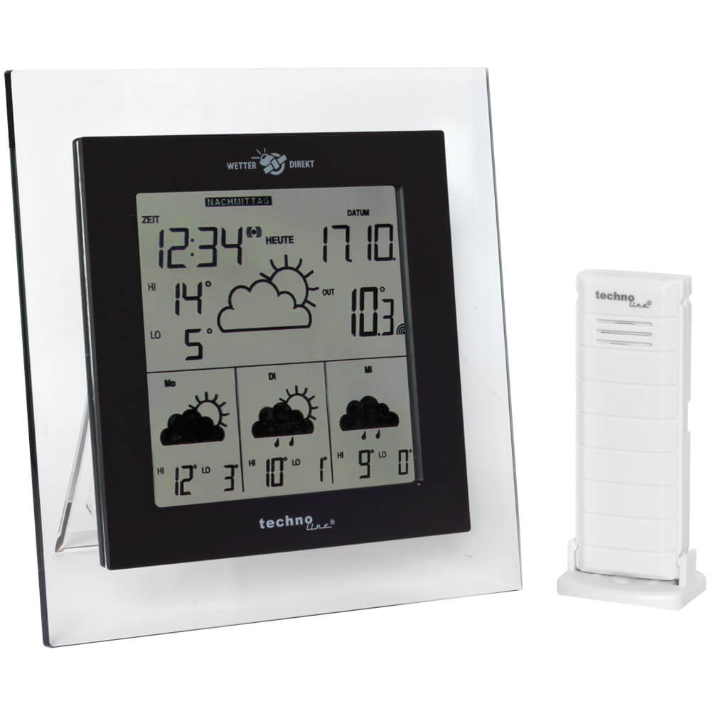 Wetterstation, WD 4017, mit Funkuhr, satellitengesttzt