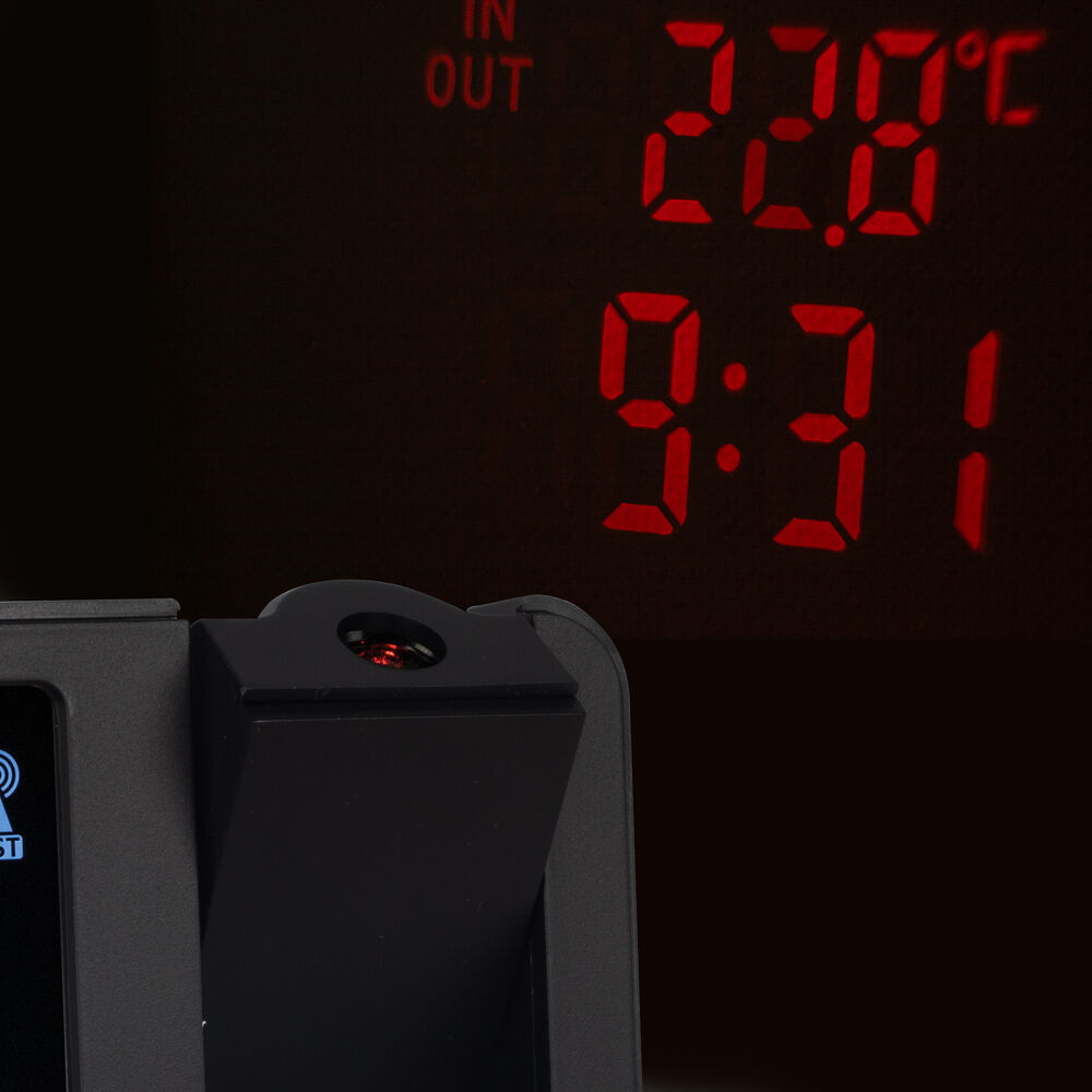 Projektionswecker, WT 548, mit Funkuhrwerk, schwarz Bild 2