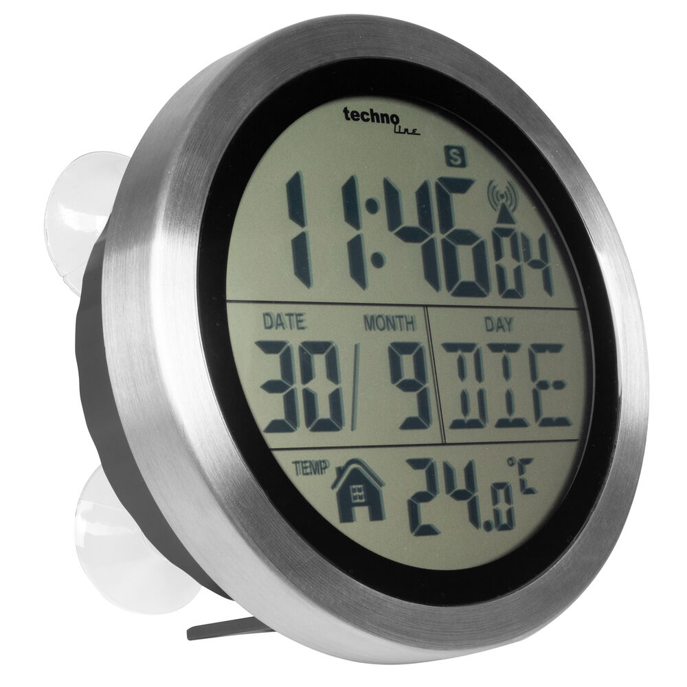 Badezimmer-Wand-/Tischuhr, WT 3005, mit Funkuhrwerk, � 147