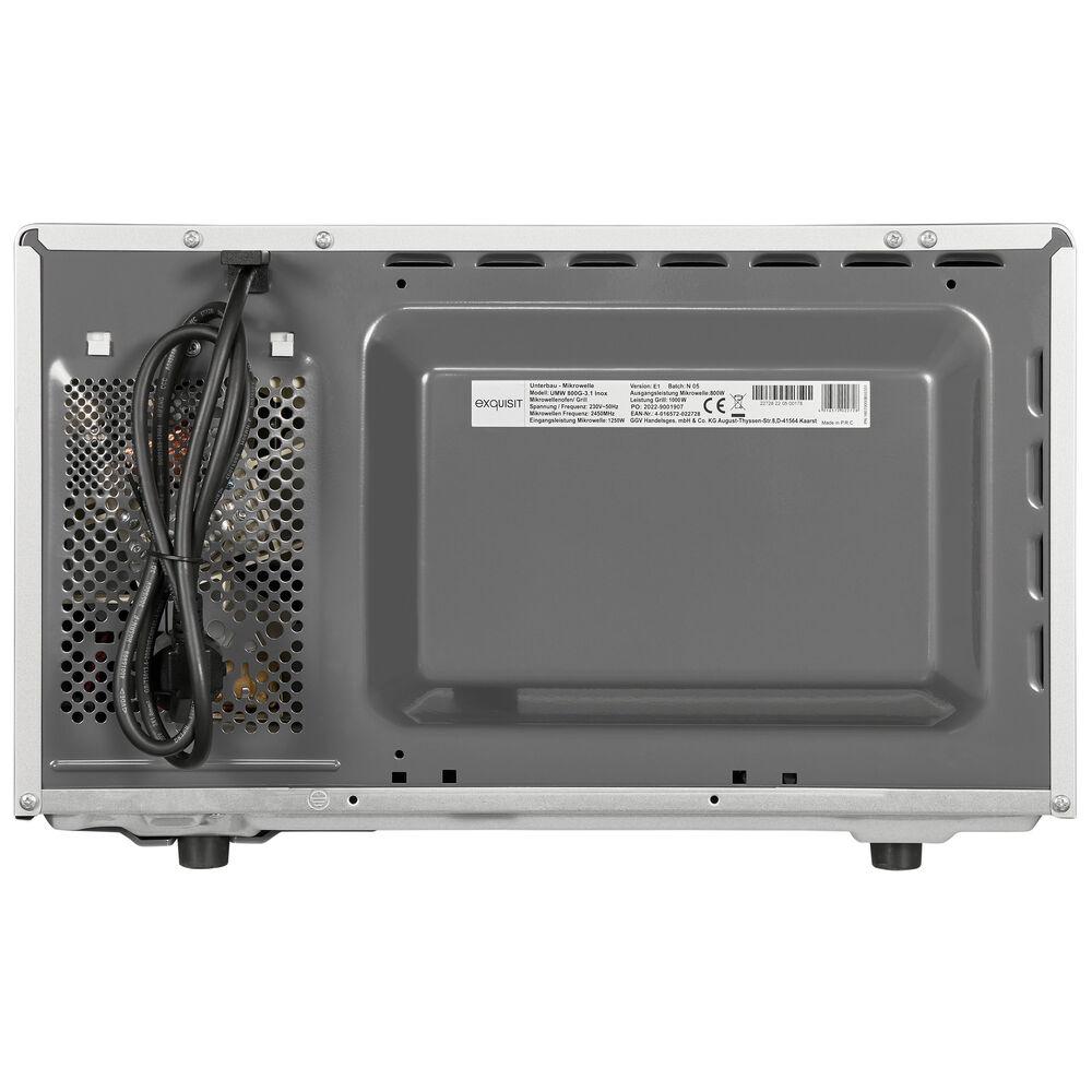 Stand- und Unterbau-Mikrowelle, mit Grillfunktion, 800 - 1000W, Garraum 20 Liter Bild 7