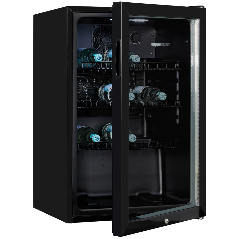 Glastrkhlschrank, 118 Liter, H 840 abschliebar,  schwarz Bild 2