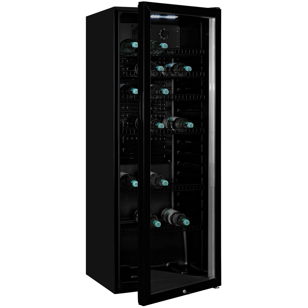 Glastrkhlschrank, 237 Liter, H 1.400 abschliebar,  schwarz Bild 2
