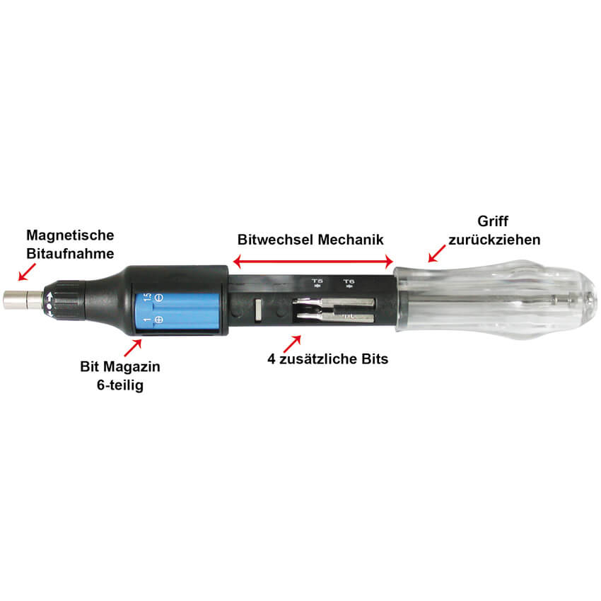 Schraubendreher-Satz, mit 10 Elektronik-Bits Bild 2