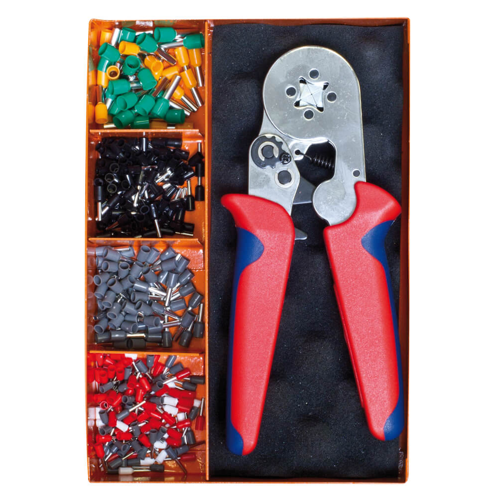 PROFI-Crimpzange mit Aderendhlsen, Vierkant-Crimpung, 0,08-6 mm, in Metallbox Bild 2