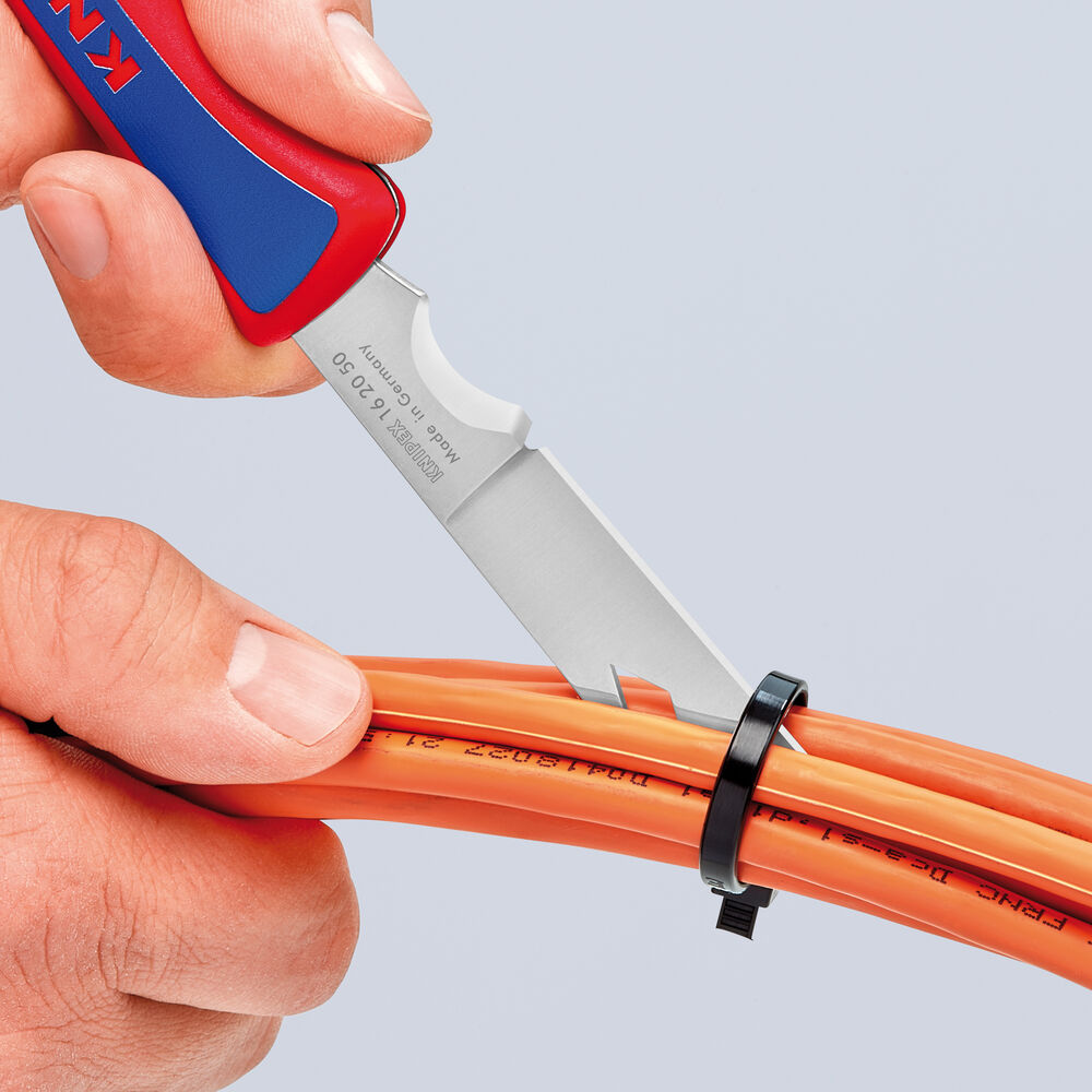 Kabel-Messer, mit Kunststoffgriffschalen, Klinge mit Griffhilfe Bild 5