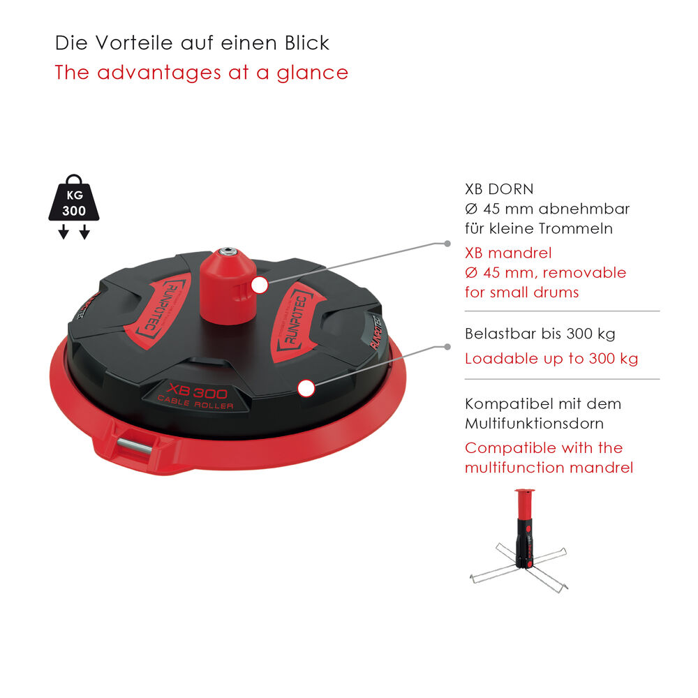 Kabeltrommelabroller, XB300 Bild 2