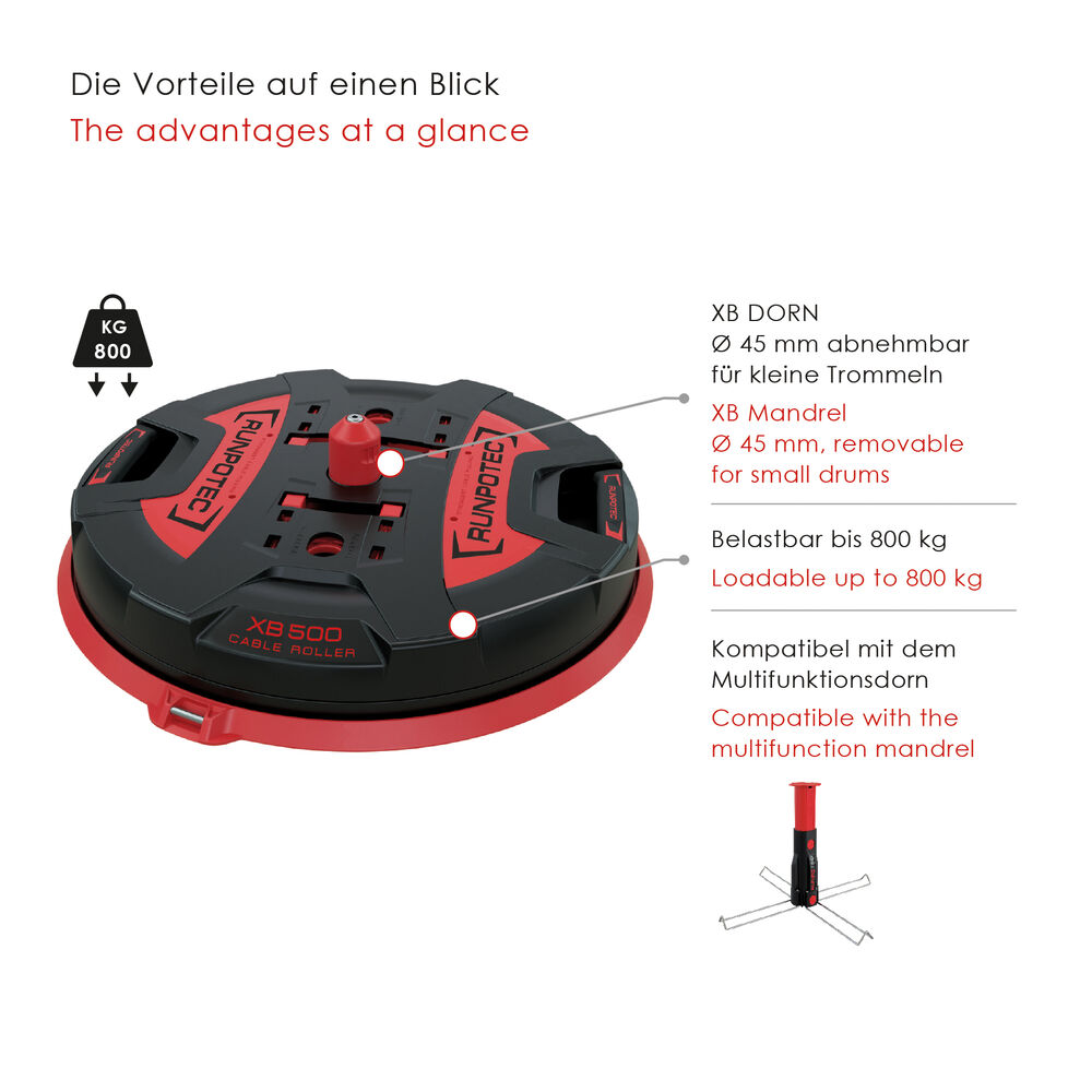 Kabeltrommelabroller, X BOARD, XB500 Bild 2