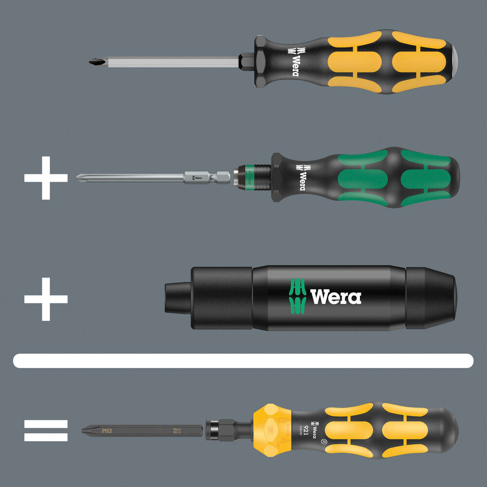 Wechselklingen-Schraubendreher-Set, Kraftform Kompakt 900 Set 1, 19-teilig, mit Falttasche Bild 3