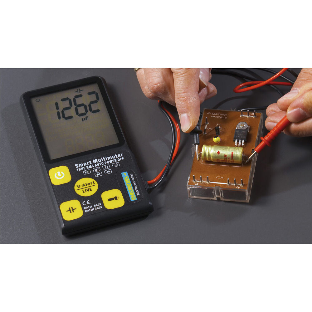 Taschen-Digital-Multimeter, POCKETMETER, im Handyformat, CAT III 300V/CAT II 600V Bild 6