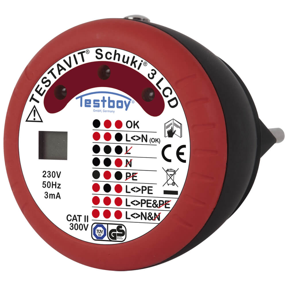 Steckdosenprfgert, TESTAVIT SCHUKI 3 LCD