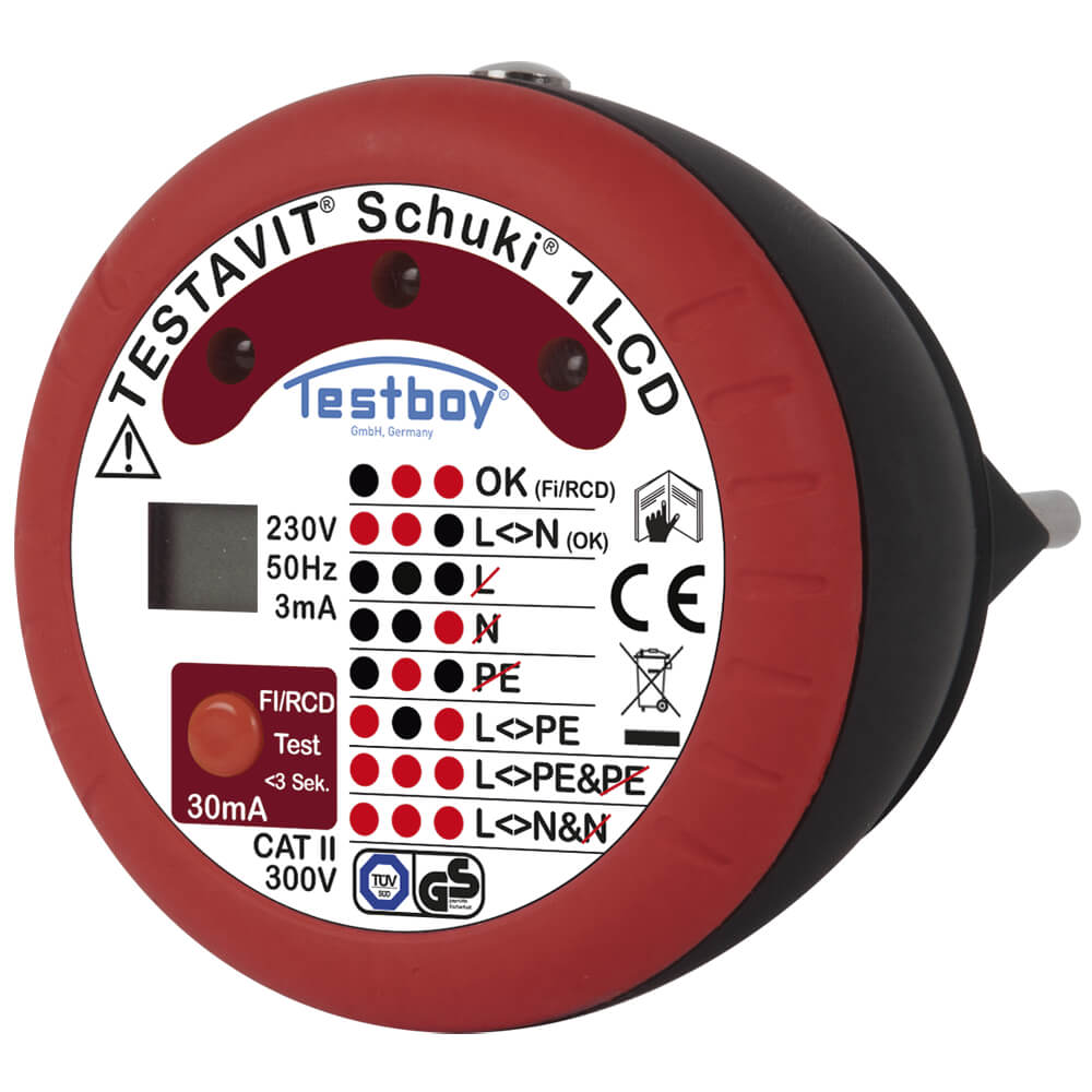 Steckdosenprfgert, TESTAVIT SCHUKI 1 LCD