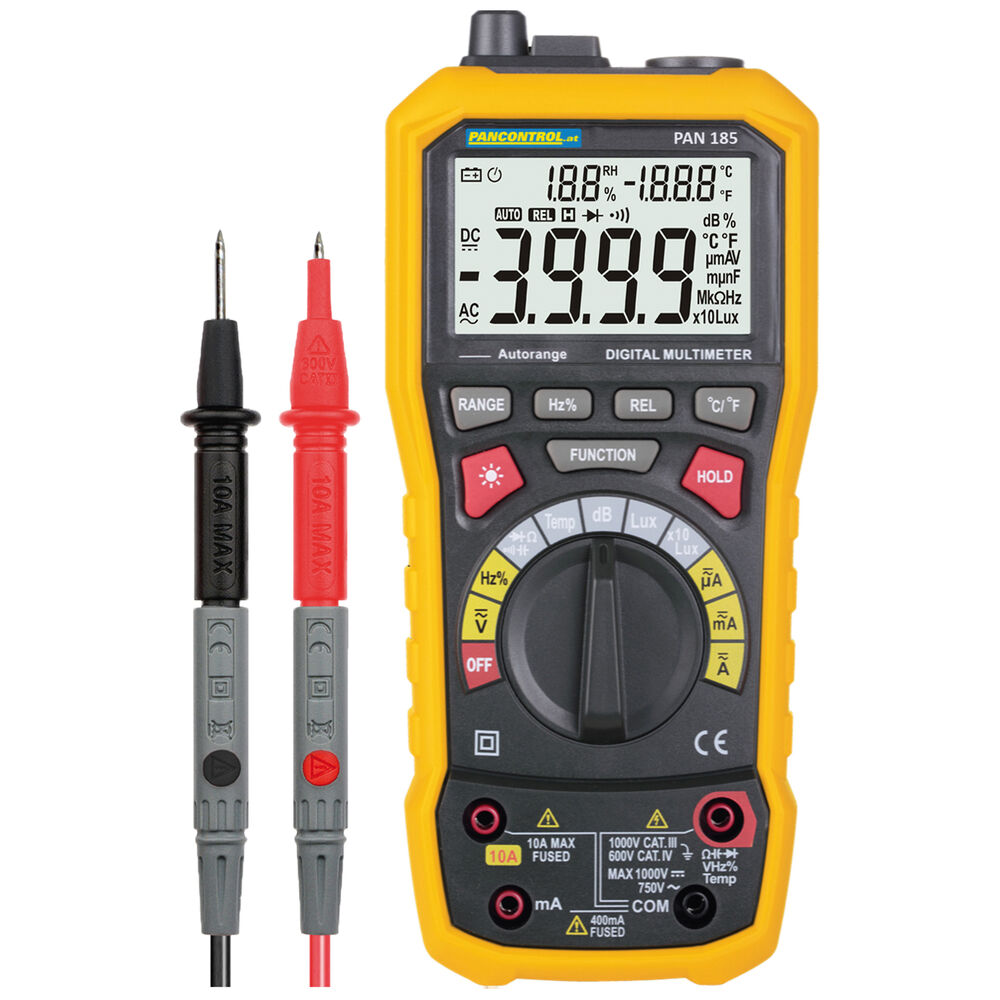 Digital-Multimeter und Multisensor Messgert, PAN 185, CAT III 1.000V/CAT IV 600V