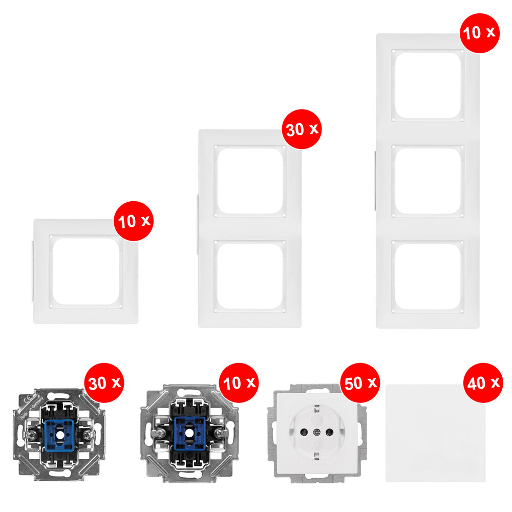 KLEIN Schalterpaket, K55� BBwhite55�, reinwei�