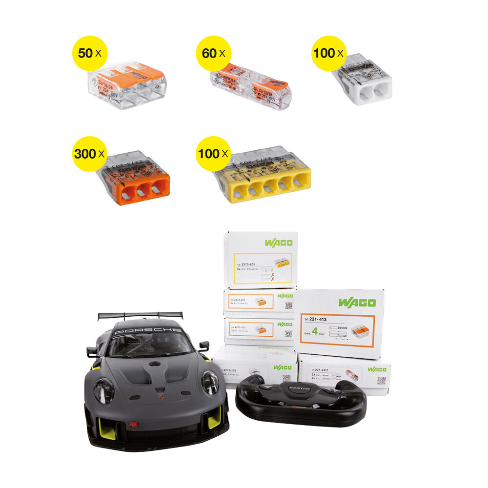 WAGO-Aktionspaket, JAMARA RC Porsche 911 GT2 RS, Clubsport