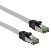 Patchkabel,<BR>Category 8.01,<BR>2000 MHz (99,9 % OFC-Kupfer),<BR>doppelt geschirmt,<BR>grau<BR>