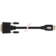 HDMI-Anschlusskabel, 1,5 m,<BR>Stecker/DVI-I-Stecker, PVC,<BR>1080p