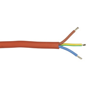 Silikonkabel,<BR>SiHF, <BR>rot/braun