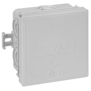AP-Kabeldose,<BR>ohne Klemmen,<BR>mit Steckdeckel,<BR>L 75, B 75, H 37