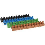 Dosenklemme, Kunststoff,<BR>12-polig, 4 - 6 mm,<BR>farbig sortiert,<BR>einseitig geschlossen