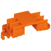 Befestigungsadapter fr<BR>6 Micro-Steckklemmen,<BR>orange