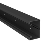 PVC-Brstungskanal,<BR>RAPID 80,<BR>GK,<BR>Unterteil,<BR>tiefschwarz (RAL 9005),<BR>