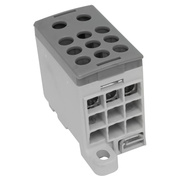 Phasenverteilerblock, 125A, <BR>2 Eingnge, 9 Ausgnge