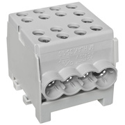 Hauptleitungs-Abzweigklemme,<BR>1-polig,<BR>2 Eingnge 35 mm,<BR>6 Ausgnge 25 mm,<BR>verzinnt