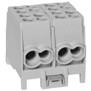 Hauptleitungs-Abzweigklemme,<BR>je Block<BR>2 Eingnge 25 mm,<BR>2 Ausgnge 16 mm,<BR>fr AL/CU-Leiter