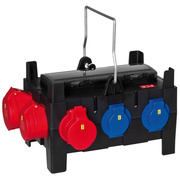 Mobile CEE-<BR>Steckdosenverteilung,<BR>ISCHL,<BR>Eingang:<BR>32A CEE,<BR>Ausgang:<BR>1 x 32A CEE,<BR>2 x 16A CEE,<BR>