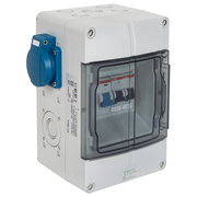 Steckdosenverteilung,<BR>BACKUP-BOX,<BR>STV 502-K,<BR>Ausgang:<BR>2 x Schutzkontakt-Steckdosen