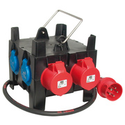 Mobile CEE-<BR>Steckdosenverteilung;<BR>IMST,<BR>Eingang:<BR>16A CEE-Leitung 1,5 m,<BR>Ausgang:<BR>2 x 16A CEE,