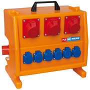 Mobile CEE-<BR>Steckdosenverteilung,<BR>11kVA,<BR>Eingang:<BR>16A CEE,<BR>Ausgang:<BR>3 x 16A CEE,