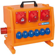 Mobile CEE-<BR>Steckdosenverteilung,<BR>22kVA,<BR>Eingang:<BR>1 x 32A CEE,<BR>Ausgang:<BR>2 x 16A CEE,<BR>1 x 32A CEE,