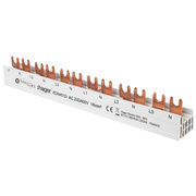 Gabel-Phasenschiene,<BR>16mm,<BR>3-polig +N,<BR>T-Form,<BR>fr 6 x 2 polige FI oder FI/LS+N