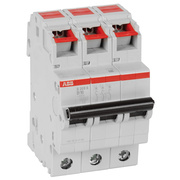 Leitungsschutzschalter,<BR>Baureihe S203S,<BR>3-polig,<BR>16A B-Charakteristik,<BR>3 TE