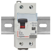 FI/LS-Schutzschalter,<BR>Baureihe LEXIC DX,<BR>2-polig,<BR>B16A und 16A/0,03,<BR>2 TE