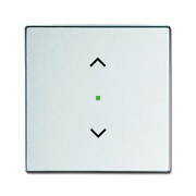 Wippe, 1-fach, mit Symbol Jalousie, aluminium silber