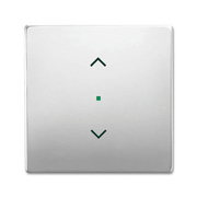 Wippe, 1-fach, mit Symbol Jalousie, Edelstahl