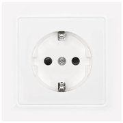 Kombi-Gert, Steckdose,<BR>System M-SMART,<BR>polarwei glnzend