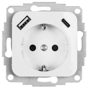 Kombisteckdose,<BR>1 x USB-A + 1 x USB-C,<BR>5 - 12V/1.000 - 3.400 mAh,<BR>max. 18W,<BR>