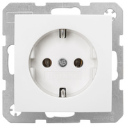 Kombi-Steckdose,<BR>SERIE S.1,<BR>polarwei glnzend