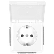 Kombi-Steckdose,<BR>mit Klappdeckel,<BR>FUTURE LINEAR,<BR>studiowei